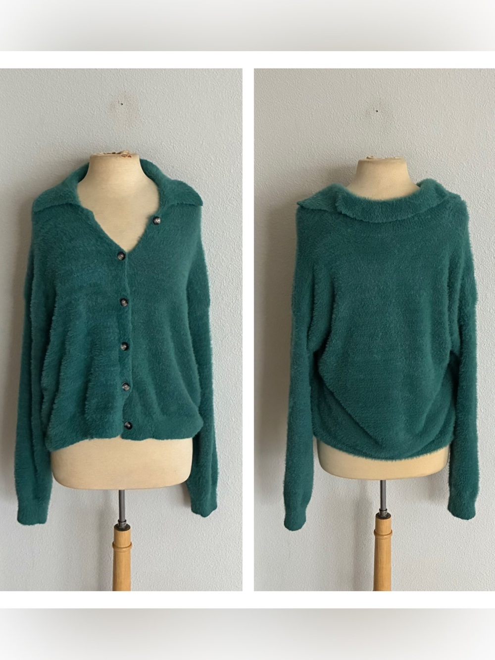 Azoe acrylic fuzzy sweater